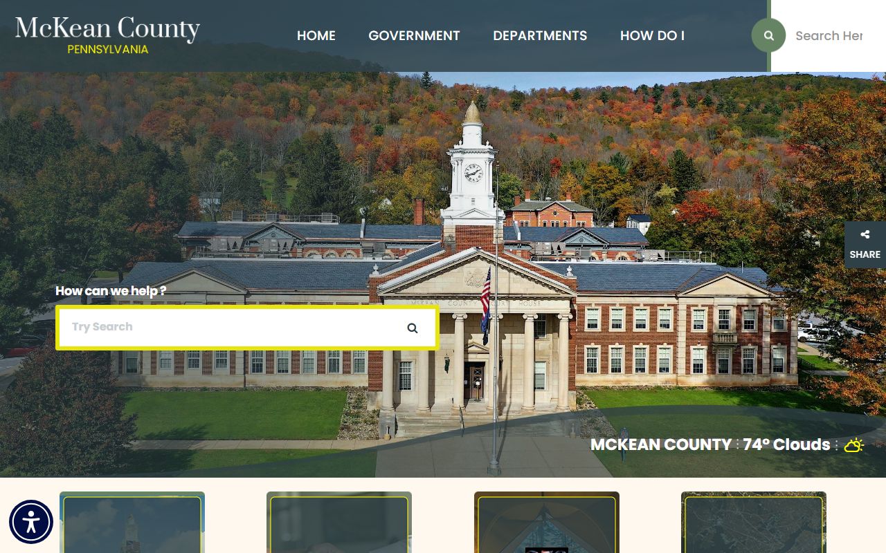McKean County Court records government homepage