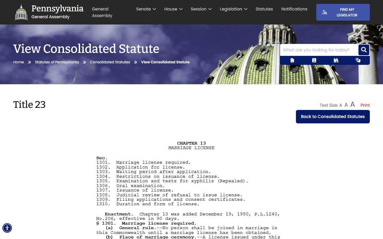 McKean County marriage records Pennsylvania marriage license statute