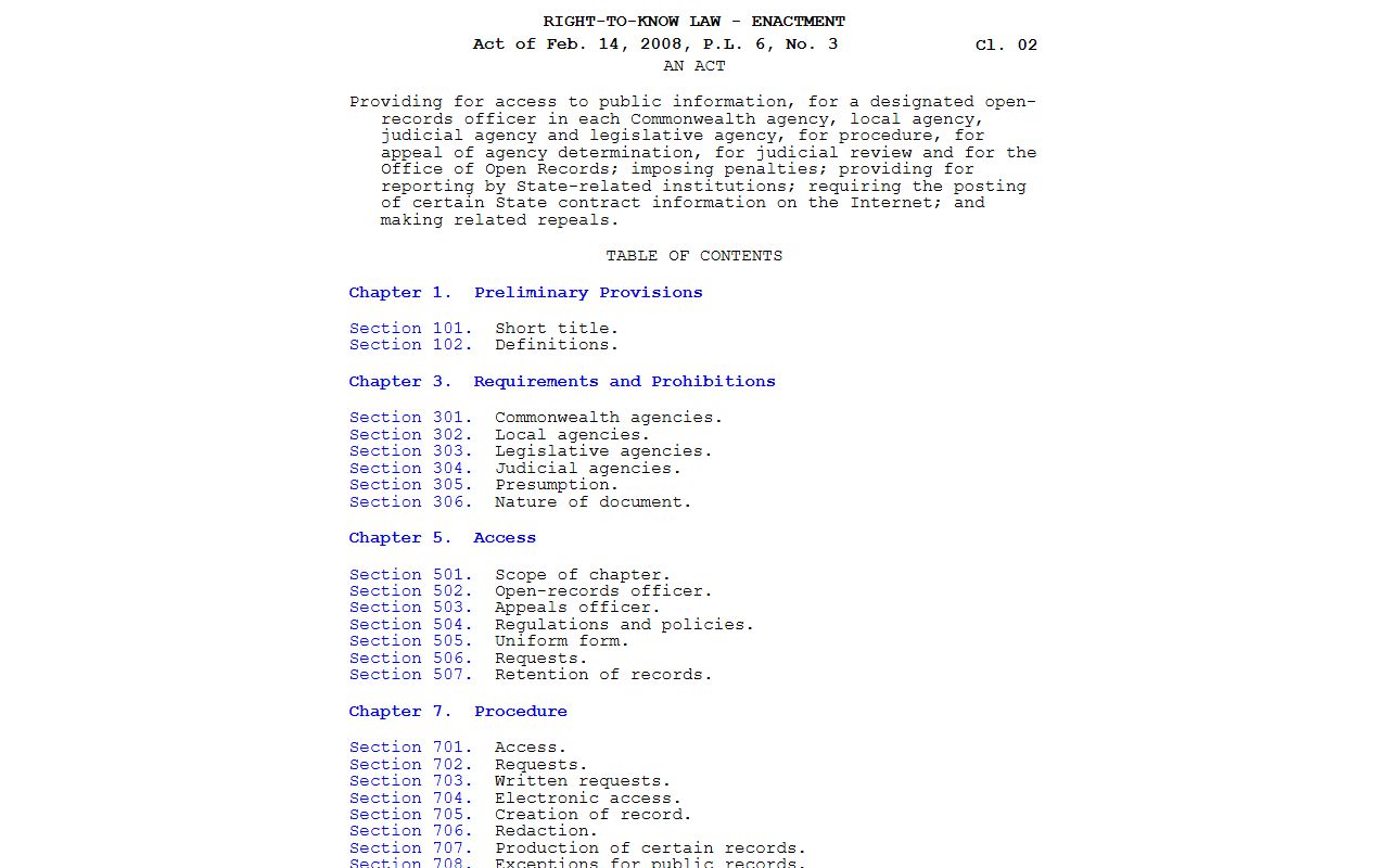 McKean County marriage and divorce records Pennsylvania Right-to-Know Law